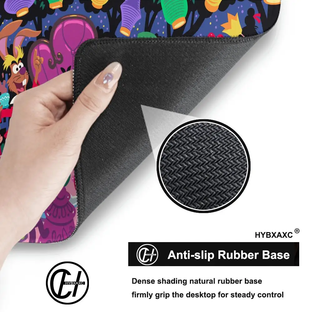 الكرتون أليس في بلاد العجائب ماوس HD الطباعة ألعاب الكمبيوتر قفل حافة عدم الانزلاق ماوس الوسادة XXL90x40 سنتيمتر لوحة المفاتيح الكمبيوتر وسادة مكتب