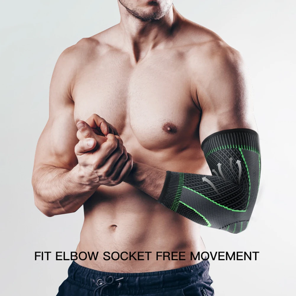 1 Pcs Elbow Brace for Tendonitis and Tennis Elbow Compression Support Sleeve for Men and Women, Reduce Joint Pain view 2