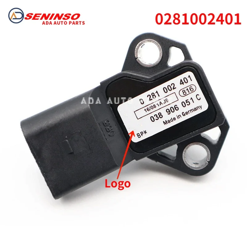 Brand New 0281002401 038906051C 103075 AS377 1581396 TP0004 Manifold Pressure MAP Sensor For Beetle Golf Jetta Touareg