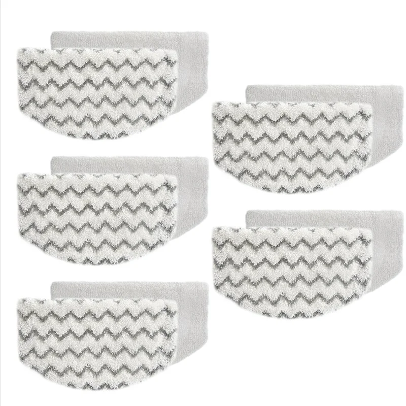 EAS-10Pack 1940 Steam Mop Pads For Bissell Powerfresh Steam Mop 1806 1544 1440 2075A 2685A Series, Microfiber Washable