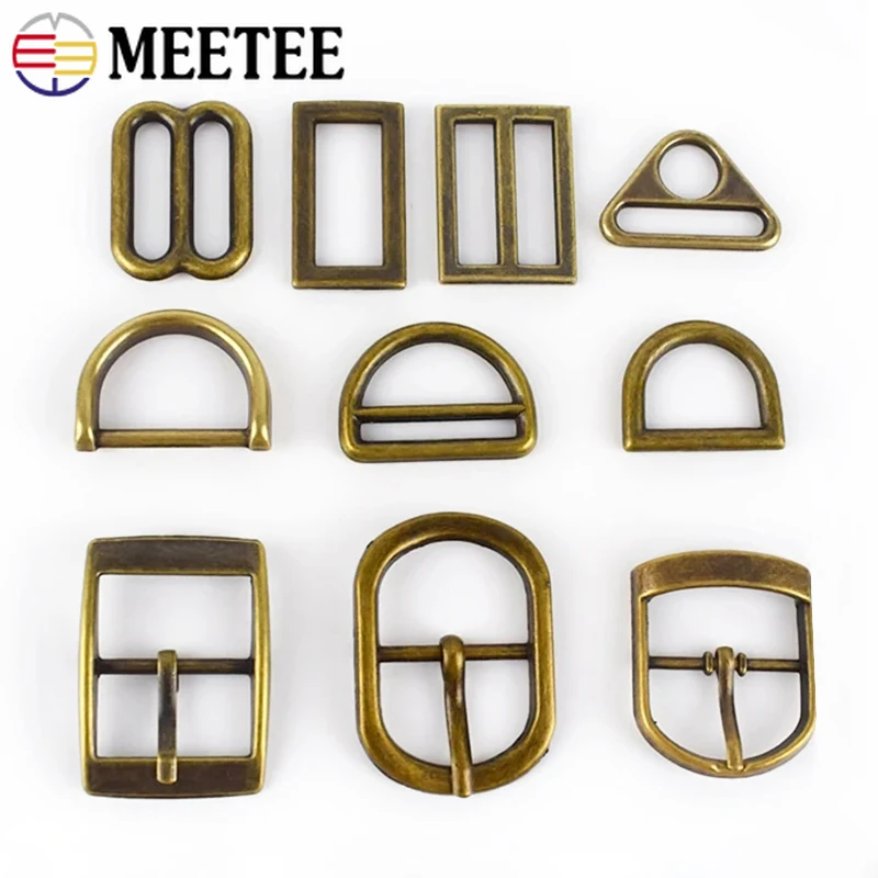 Meetee 5/10Pcs 25mm ottone metallo O D anello fibbie ad ardiglione per cinghie reggiseno borsa bagaglio scarpe Hardware pulsante fai da te accessori