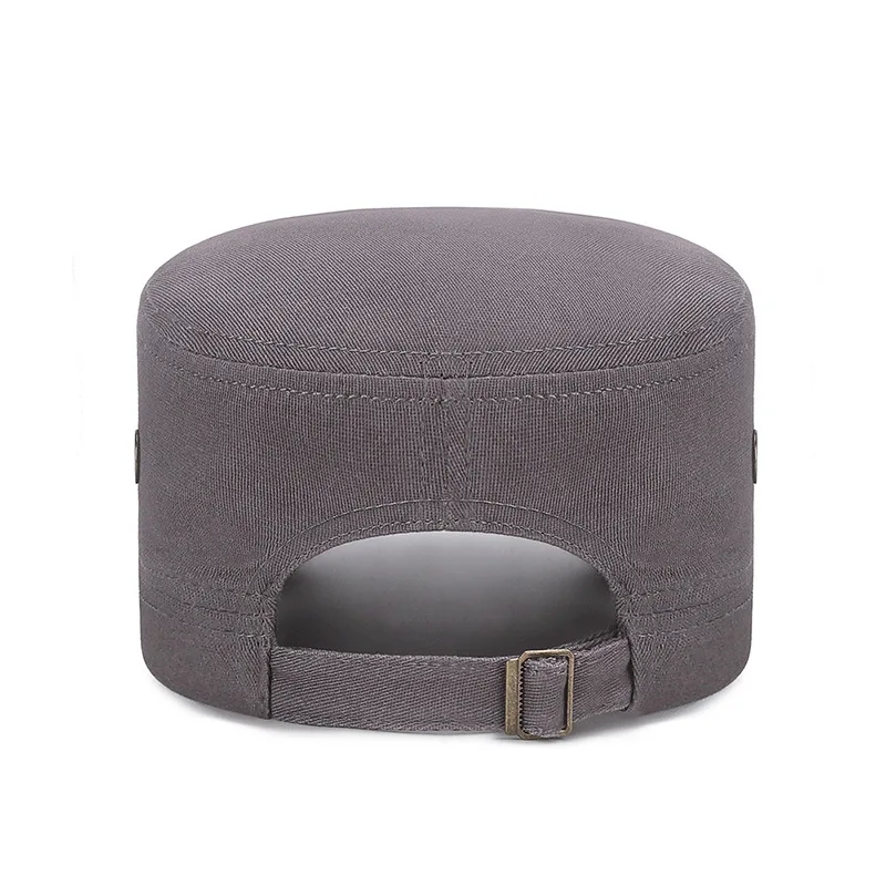 Cokk Militaire Pet Mannen Hoed Katoen Ademende Platte Top Outdoor Zonnescherm Leger Caps Casual Hoeden Voor Mannen Gorros Casquette Nieuw Zwart