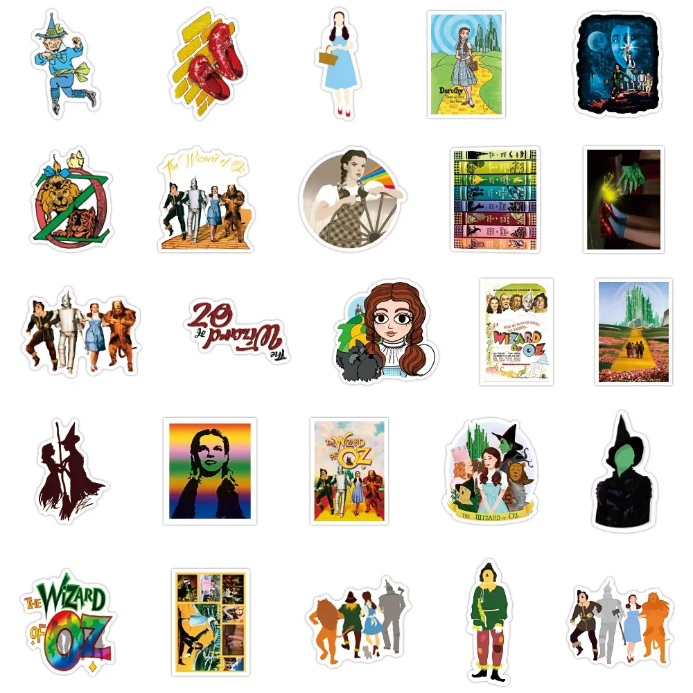 50 قطعة حكاية خرافية معالج OZ الكرتون الكتابة على الجدران ملصق مائي ل صندوق أدوات مكتب سجل القصاصات الهاتف المحمول مذكرات الاطفال اللعب الهدايا #3