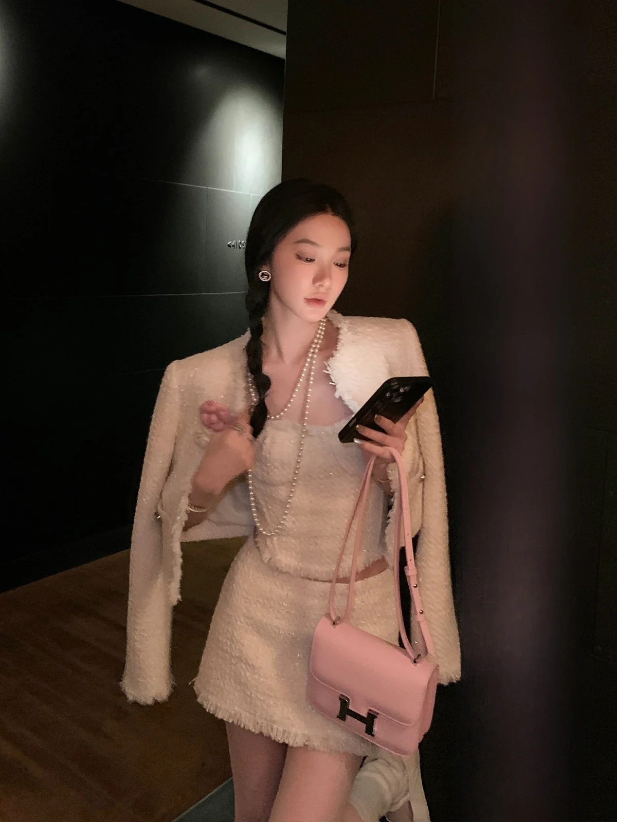 

Ouyang ort Стеганый женский топ с кисточками, осенний топ High Faion ature Design Sense, дышащий длинный све