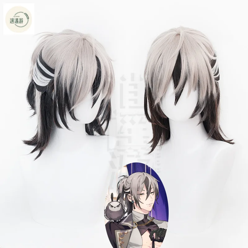 Game Nu Carnival Rei Cos Wig 40CM Special Color Heat-resistant Synthetic Hair Halloween Party Anime Cosplay Wigs+wig Cap