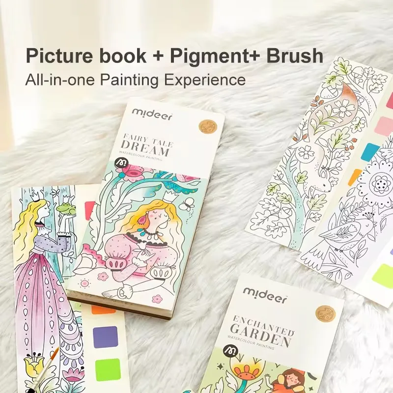 Mideer Kinder Wasser Malbuch Zeichnung Licht Aquarell Malerei Graffiti Kunst und Handwerk Kinder 3 Jahre +