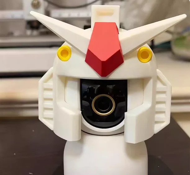 Upgraded Camera Mech Shell Decoration,Cool 3d-printed Home Surveillance Gimbal Bracket,Robot Surveillance Bracket Decorative Toy