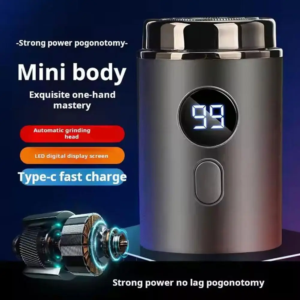 New Mini Portable Men's Electric Shaver Long Standby Car Mounted Wash-free Charging Shaving Razor For Men V2N1