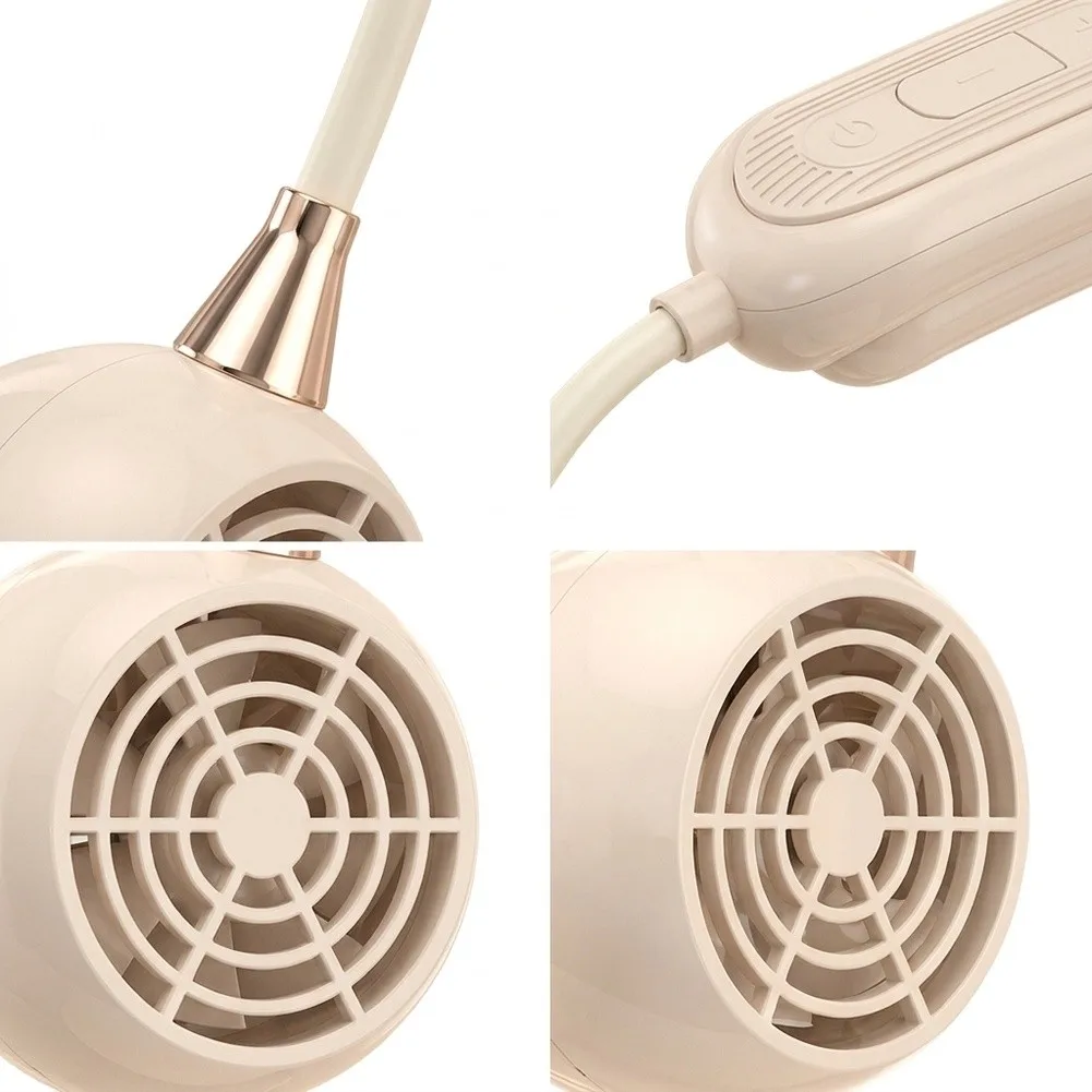 1 Piece Hands-Free Portable Neck Fan 3 USB Rechargeable Quiet Cooling For Outdoor Travel Office Personal Air Conditioner
