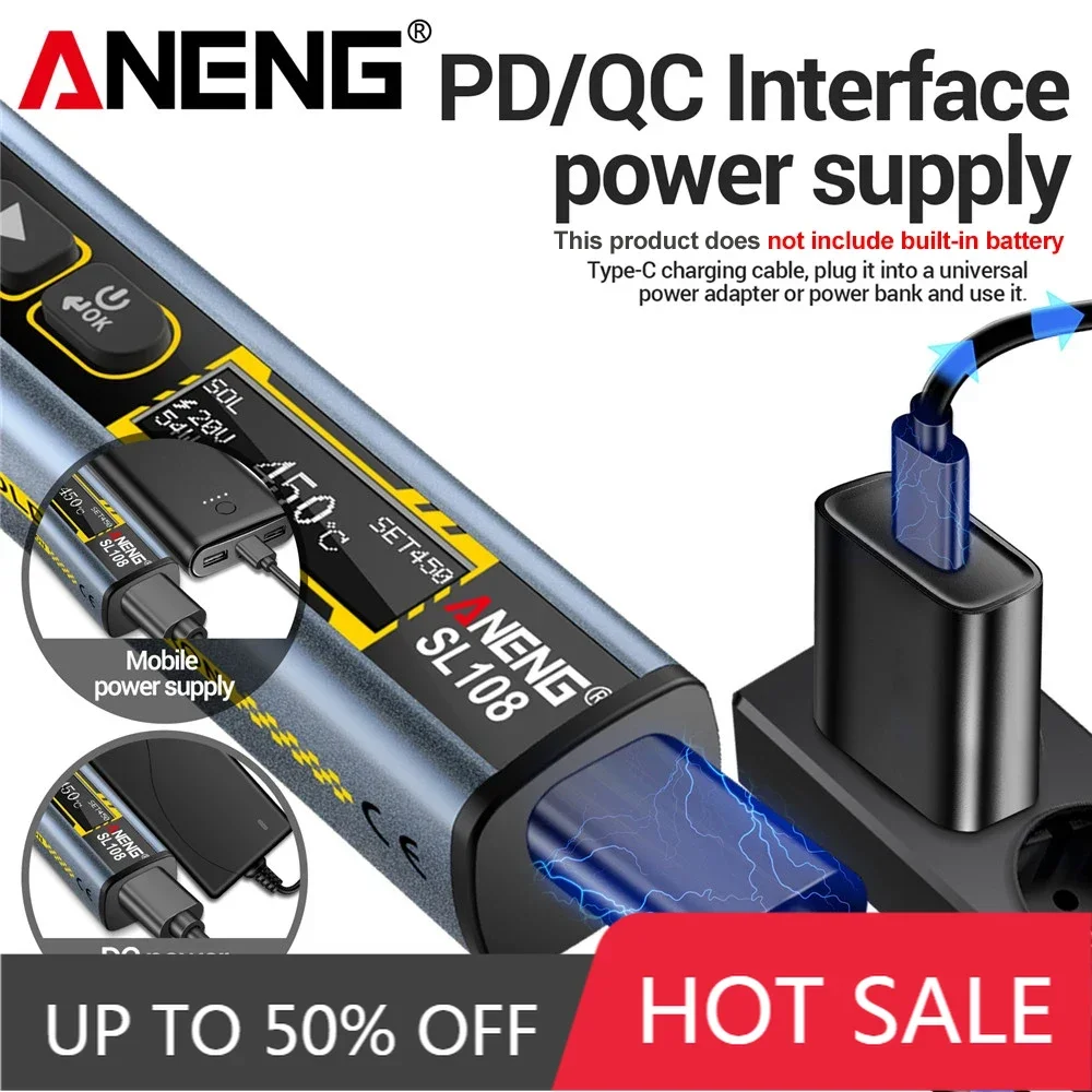 aneng-sl108-電動96wはんだごてキット-温度調節可能-急速加熱-ポータブル-pd-qc-デジタルスマートはんだごてツール