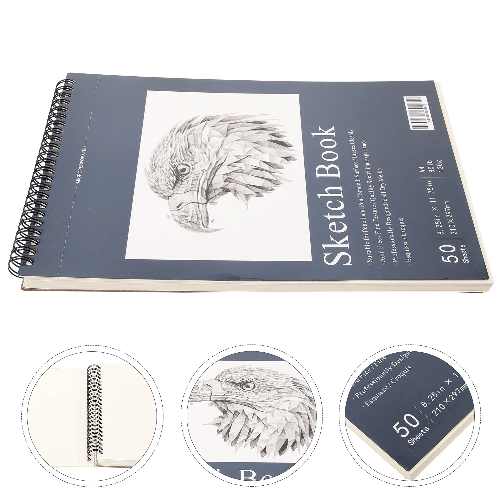 

Blank Drawing Book Sketchbook Large Student Hardcover Painting for Students Marker Paper Sketching Pad