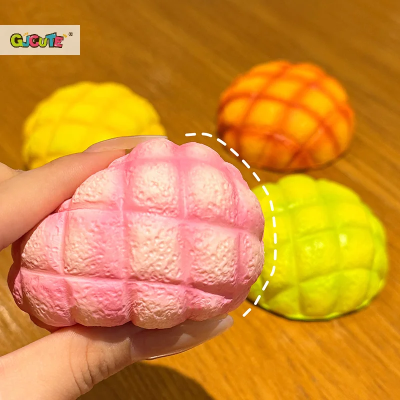 1Pc Random Color Cute Slow Rising Squishy Bread Oversized Pineapple Bun Stress Relief Toy Prank Decoration Gift