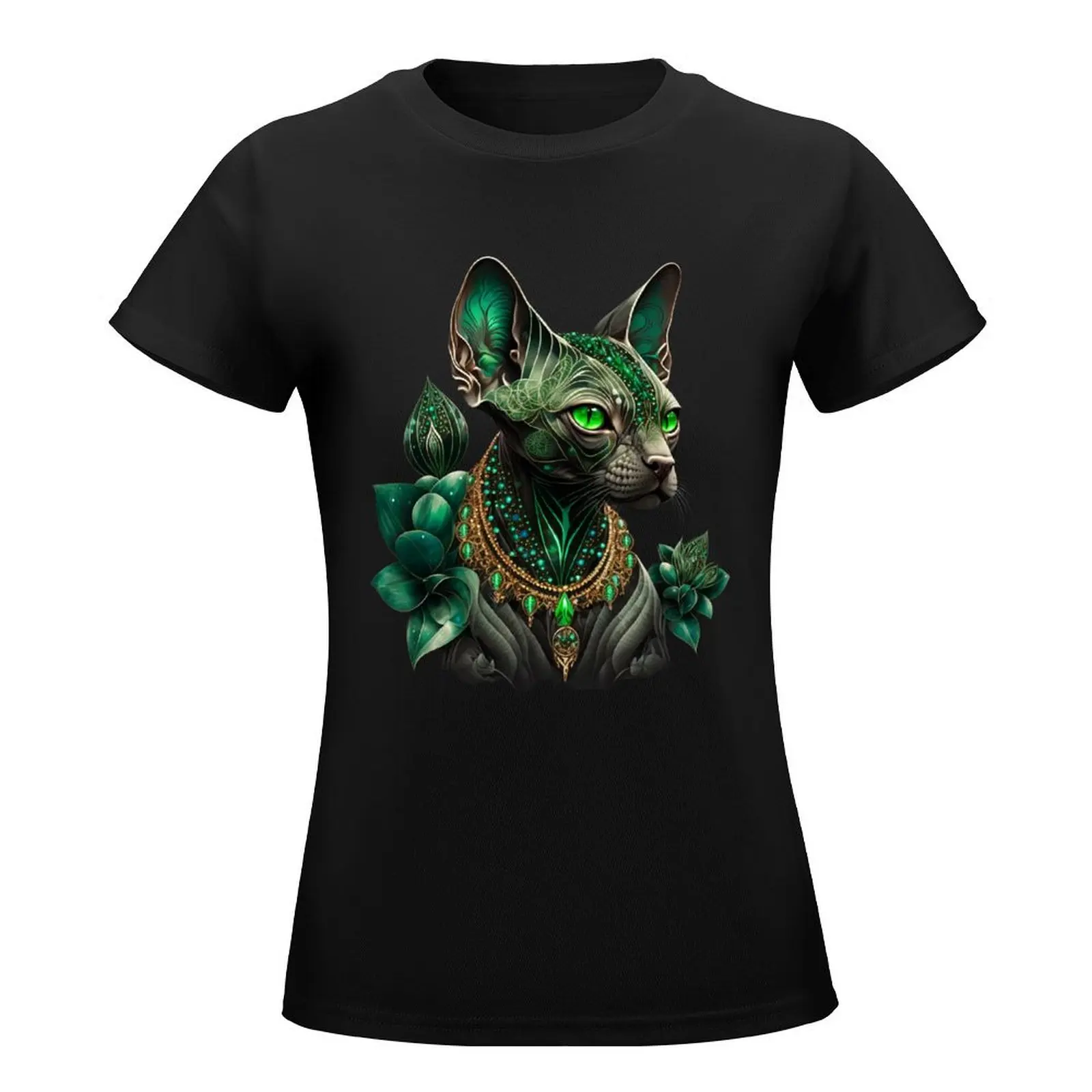 Sphynx Cat T-Shirt graphics tees Short sleeve tee female summer clothes for Women