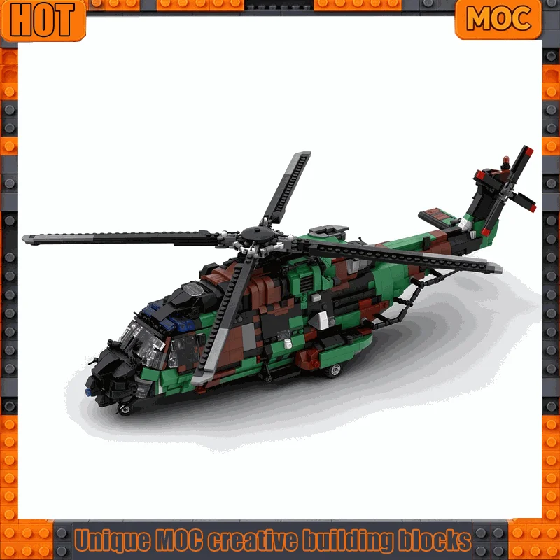 2515PCS Camo Utility Transport Helicopter Model Building Blocks Air Warfare Series Custom Puzzle DIY Assembly Toy Gift For Boys