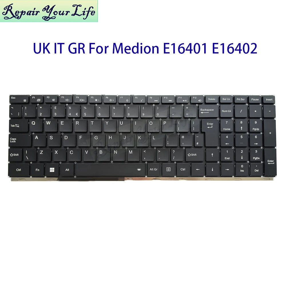 UK GB German Italiano Keyboard Backlight For Medion Akoya E16401 E16402 NS16TGR MD62253 MD62286 MD63890 MD63900 Backlit Teclado