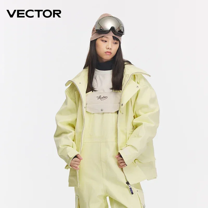 VECTOR-Chaqueta de esquí de vaquero para mujer y hombre, chaqueta de esquí a la moda, aislamiento térmico grueso, impermeable, equipo deportivo a prueba de viento