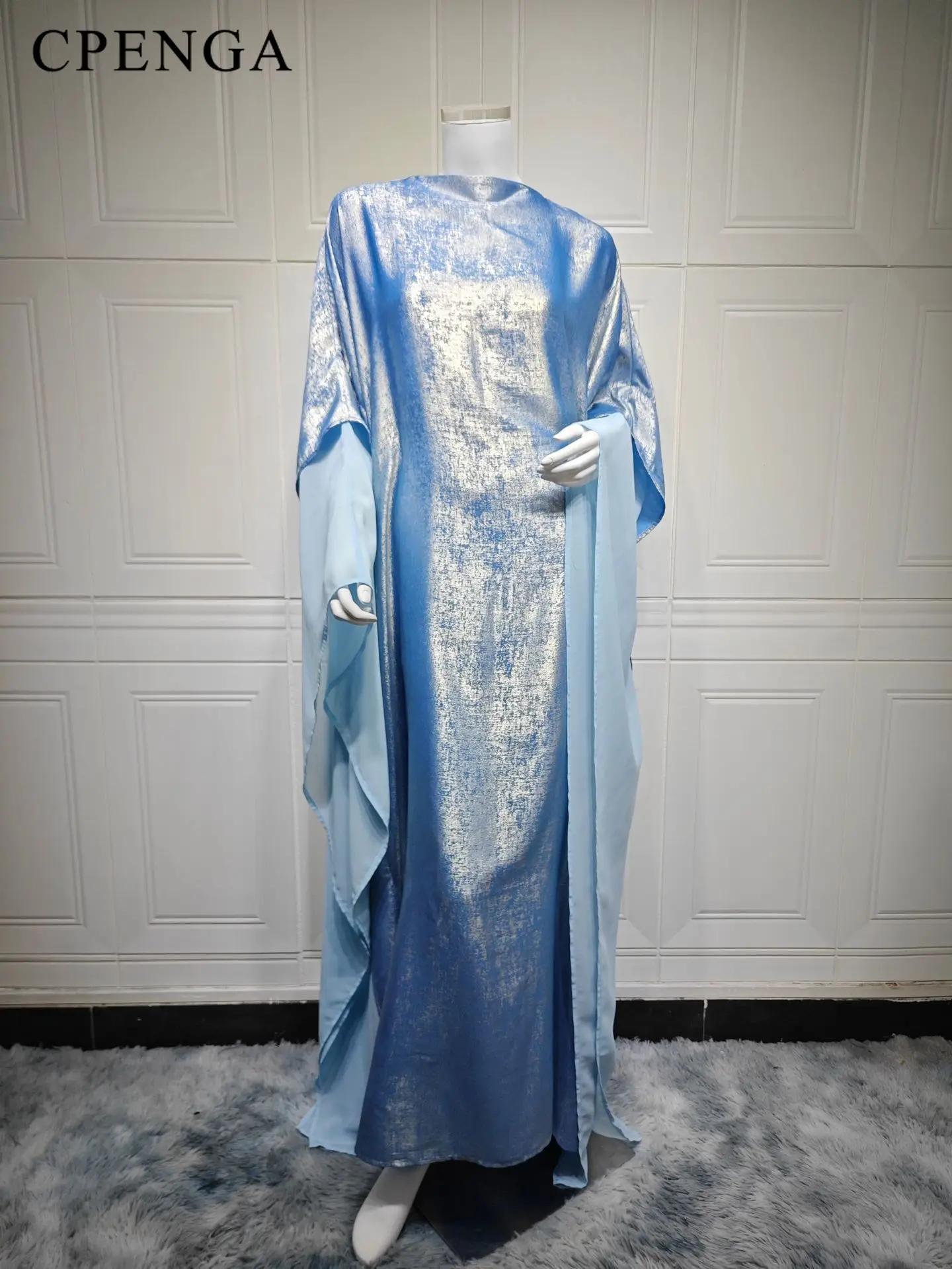 فستان عربي فاخر متواضع بتحديد الخصر للنساء أنيق دبي عباية عادية إسلامية للحفلات المعدنية قفطان تركي