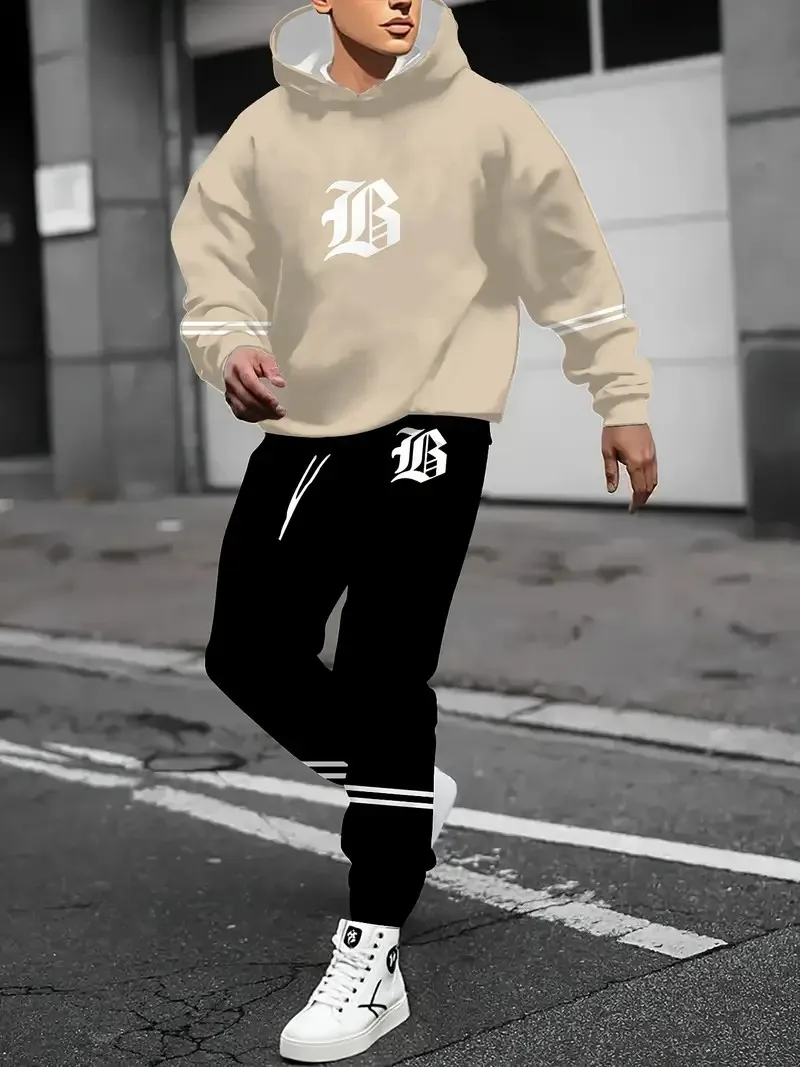 يتميز المجموعة الرجالية الجديدة لربيع وخريف 2025 بطباعة كاجوال عصرية ناعمة ومريحة بنمط حروف ثلاثية الأبعاد #5