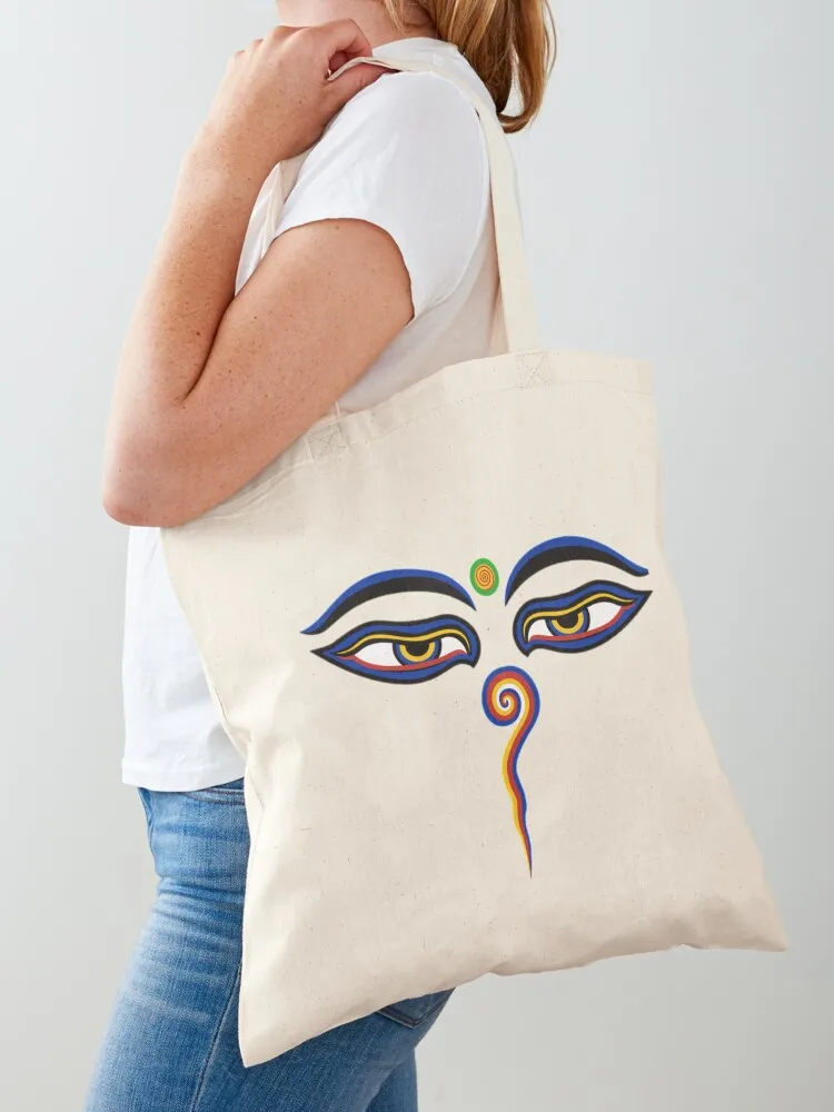 Buddha Eye Tote Bag shopping bags foldable Eco bag bags luxury women shopping cart bags Canvas Tote Bag