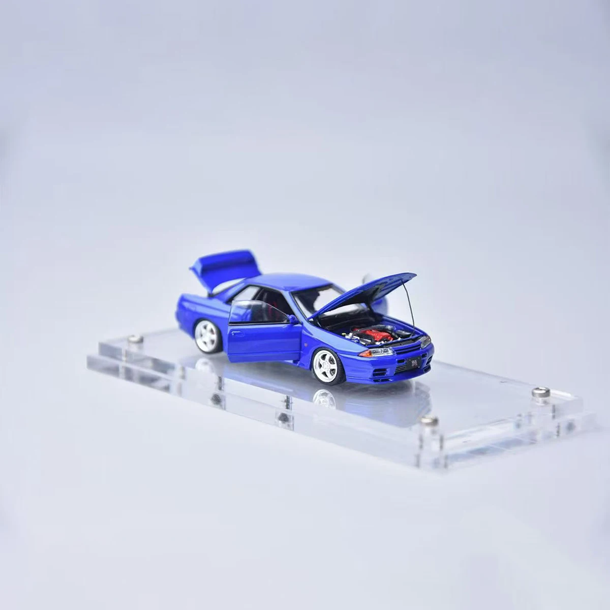 รถโมเดลโลหะผสมไดแคสต์ FH 1:64 R32 S-Tune แบบเปิดได้ทุกส่วน