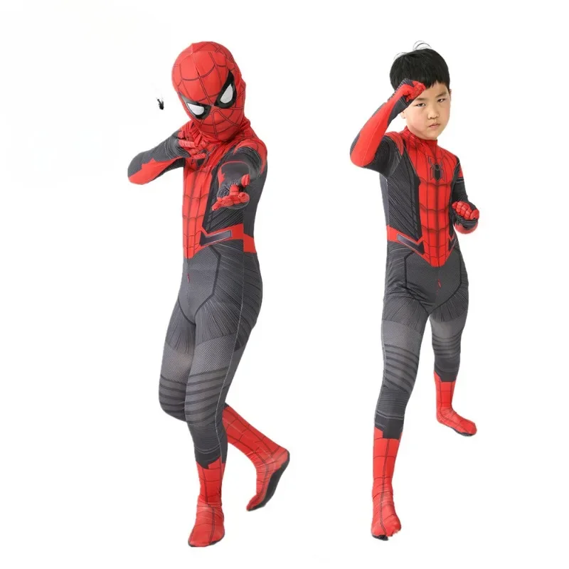 Child Anime Cosplay Costumes Boys Girls Baby Spider-man Tights Bodysuit Jumpsuit Set School Performance Clothes for Kids