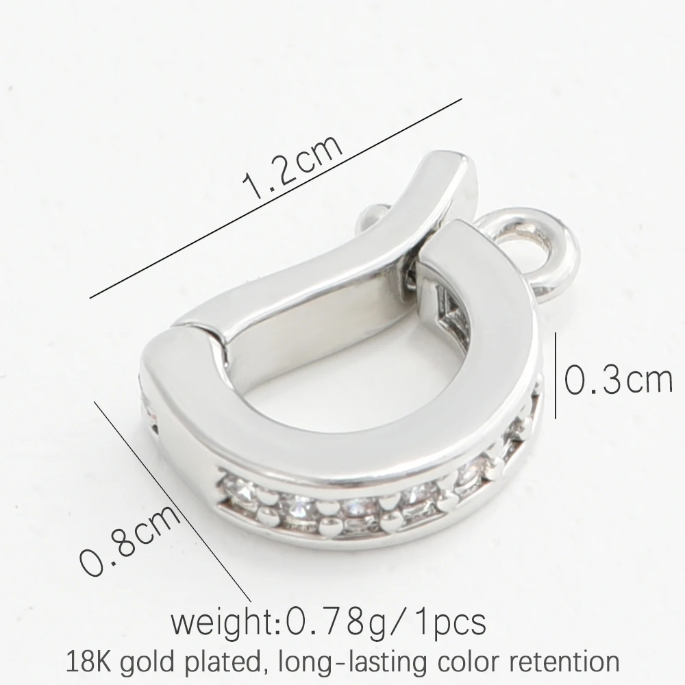 1PCS 18K Gold Plated ทองเหลืองจี้ Hooks Clasps สําหรับเครื่องประดับ DIY ทําอุปกรณ์ขายส่ง