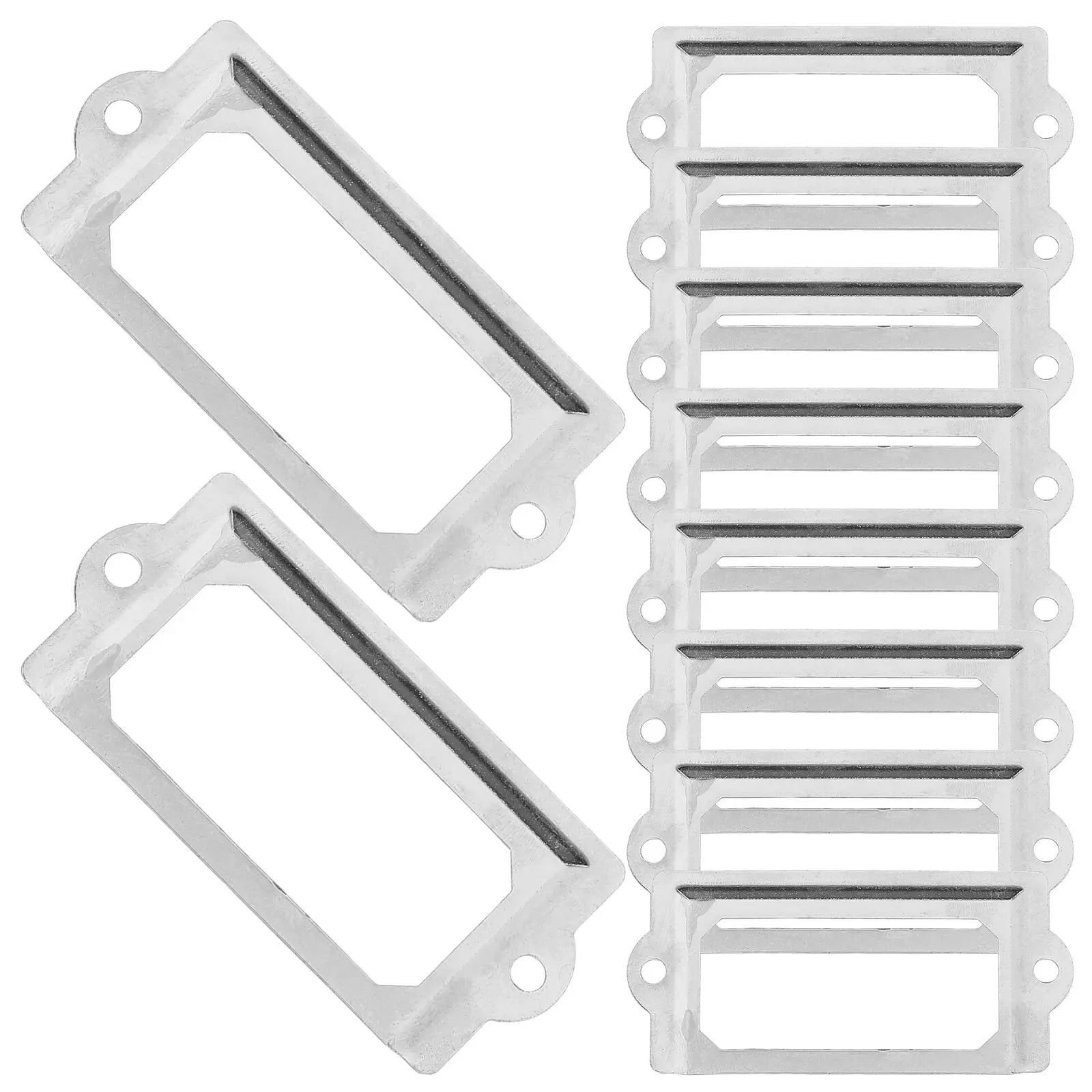 

1 set Iron Card Frames Silver Drawer Cabinet File Name Holder for Card Holder Drawer Office Furniture Decor