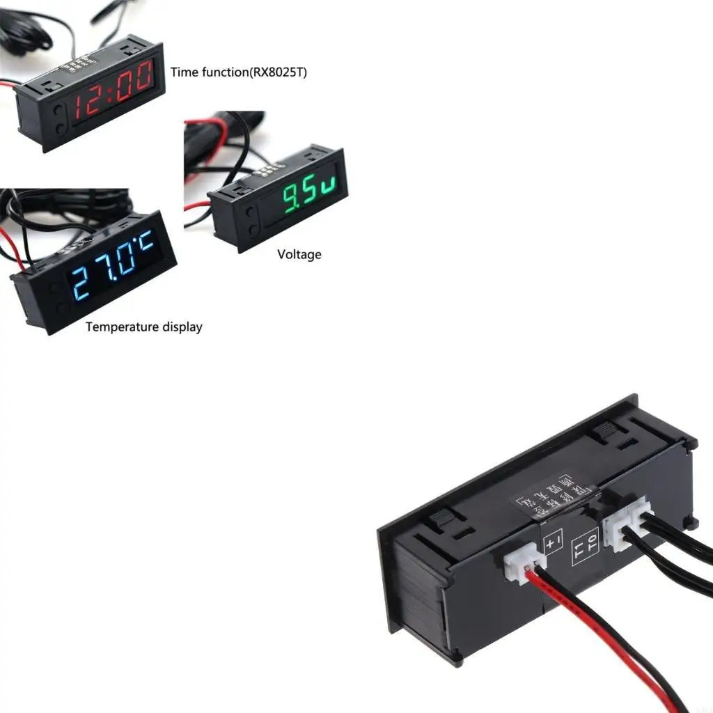 

DIY Multifunction 3-in-1 Clock Temperature Monitor Panel Meter