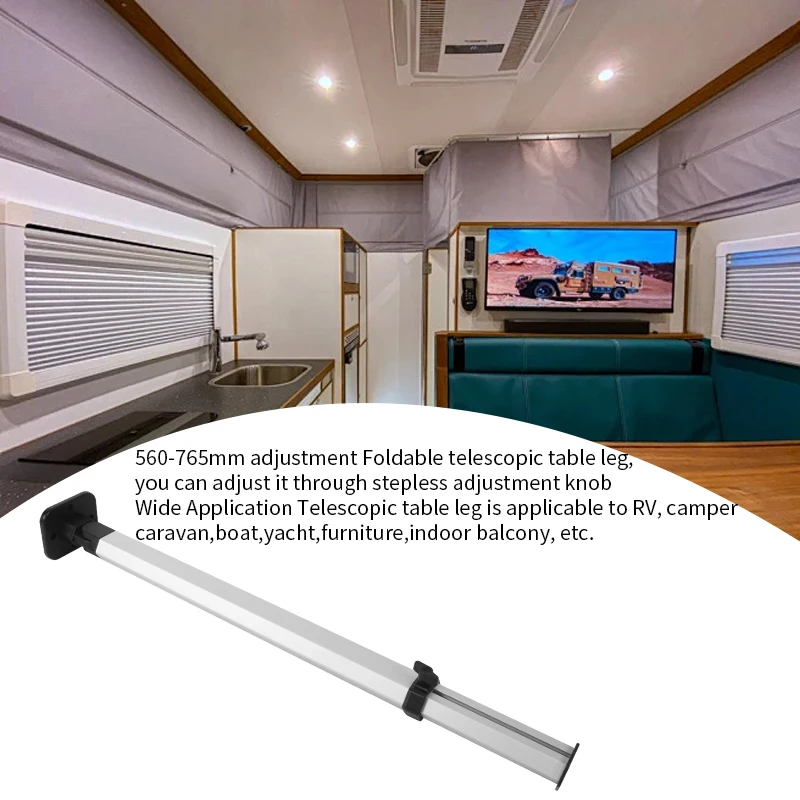 TYTXRV RV اكسسوارات RV طاولة قابلة للطي الساق 560-765 مللي متر/22-30.1in سبائك الألومنيوم طاولة قابلة للطي قاعدة الساق ل RV قافلة قارب يخت #3