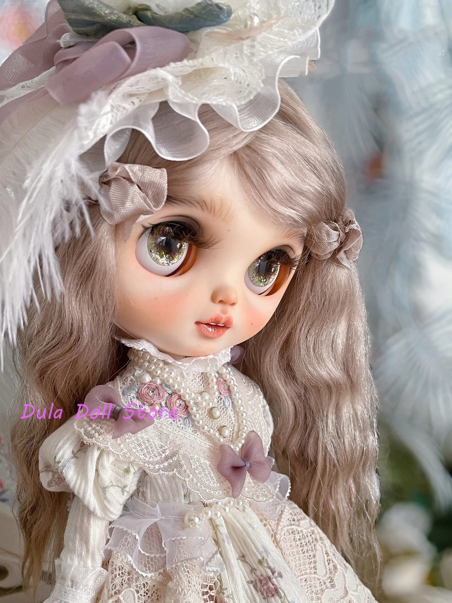 دولا ملابس دمى لقاء رومانسي جديد فستان عتيق مطرز لدمية بليث لاندو لانداز Qbaby ob24 ob22 Azone