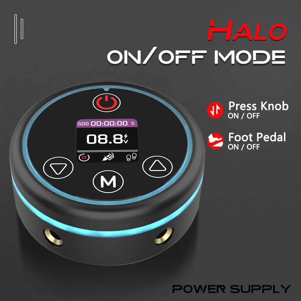 HALO New Upgraded Version 3.4A High Power Multi functional Color Light Tattoo Power Supply  Tattoo Equipment