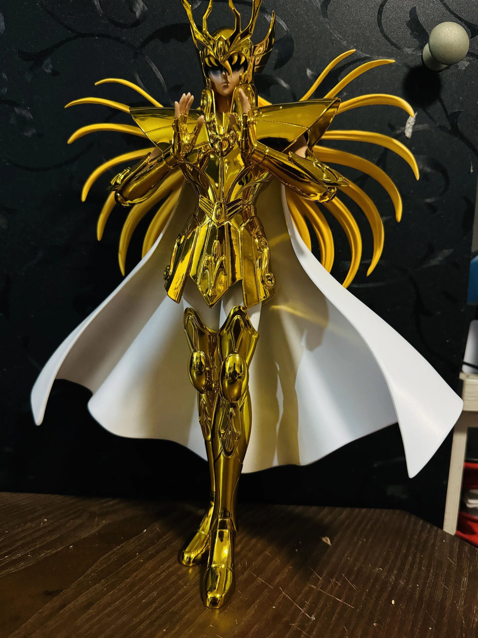 1/6 Scale Mysterious Warrior Gold Saint Mysterious Face Virgo Saga OCE Color Electroplated Statue 33cm Resin Model Figure