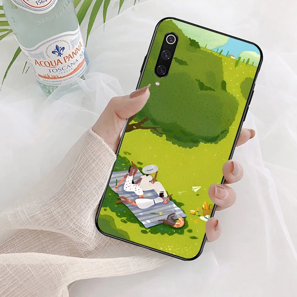 Summer illustration  Phone Case For Samsung S 20 21 22 23 plus Ultra for Redmi Note 8 9 10 11 for Huawei Y 5 6 9