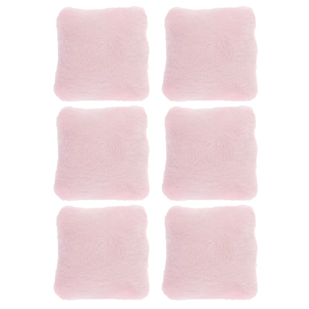 

6 Pcs Dollhouse Accessories DIY Accessory Fake Tiny Pillow Miniature Couch Pillows Model Decor Supplies Tabletop Flannel Sofa