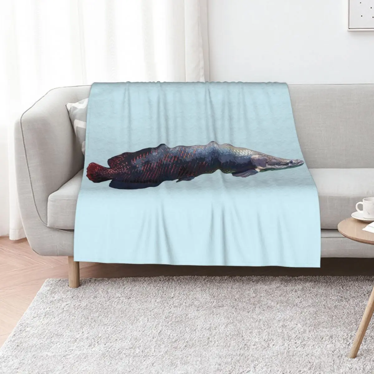 

Arapaima Color Print Throw Blanket Warm Flannels Quilt anime Blankets