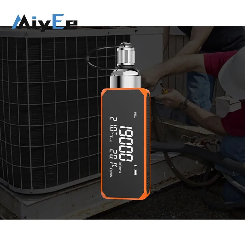 

VGW-mini 1-19000 Microns Digital Vacuum Gauge Refrigerant Vacuum Gauge w/ Imported Sensor for HVAC&R