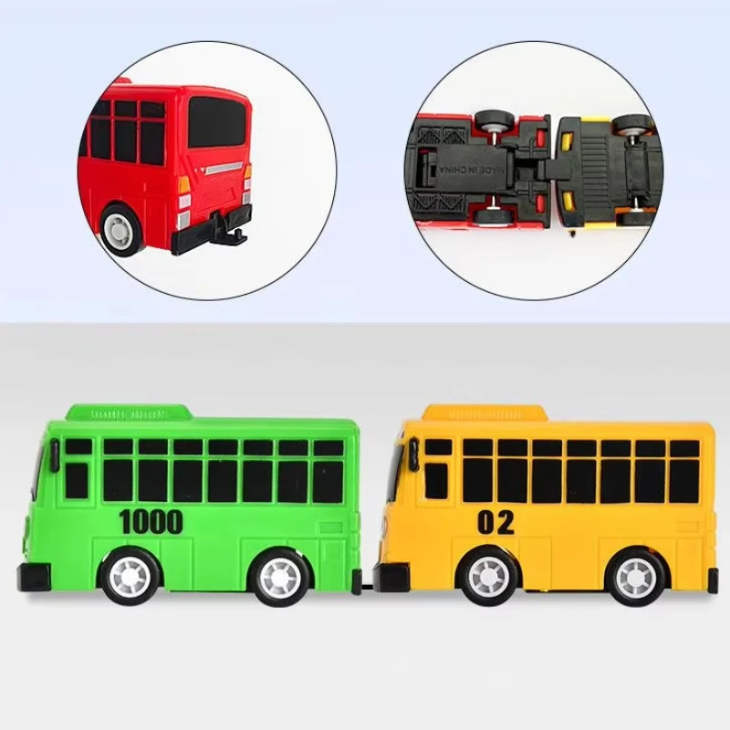 Mainan Anak-anak Bus Kartun Mainan Bus Model Anime Mobil Tarik Belakang Mini Mainan Puzzle Anak-anak