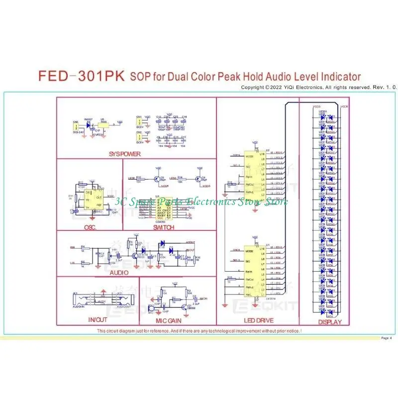 SZ Level Soldering Practice Project Electronics Set Peak-Hold Level
