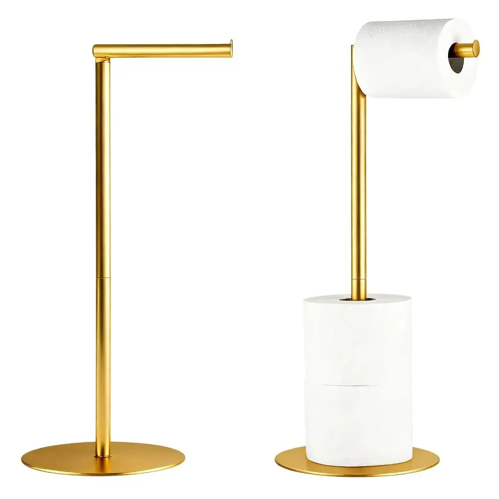 Stainless Steel Toilet Paper Stand Anti - Corrosion Rustproof Free Standing Toilet Paper Holder Modern Design