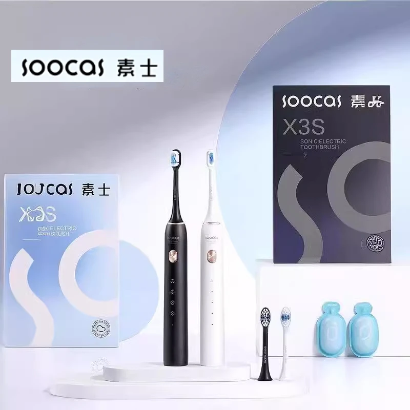 SOOCAS X3S Adult Sonic Electric Smart Toothbrush IPX8 Waterproof 180 Days Battery Life Ultrasonic Soft Cloud Toothbrush Heads