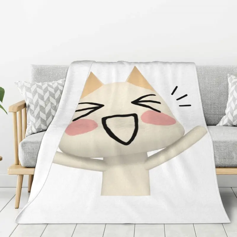 Custom Cartoon Animation Toro Inoue Cat Blanket 3D Print Soft Flannel Fleece Warm Throw Blankets for Office Bed Couch Bedspreads