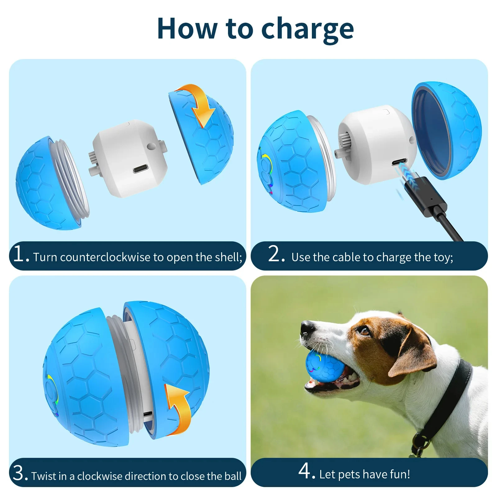 Automatic Bouncing Interactive Pet Ball 5