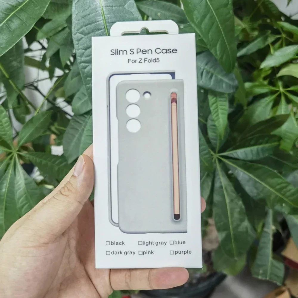 Pen Slot Hinge Case For Samsung Galaxy Z Fold 5 4 3 Fold3 Fold4 Fold5 With Touch Pen Folding Full Protection Shockproof Cover