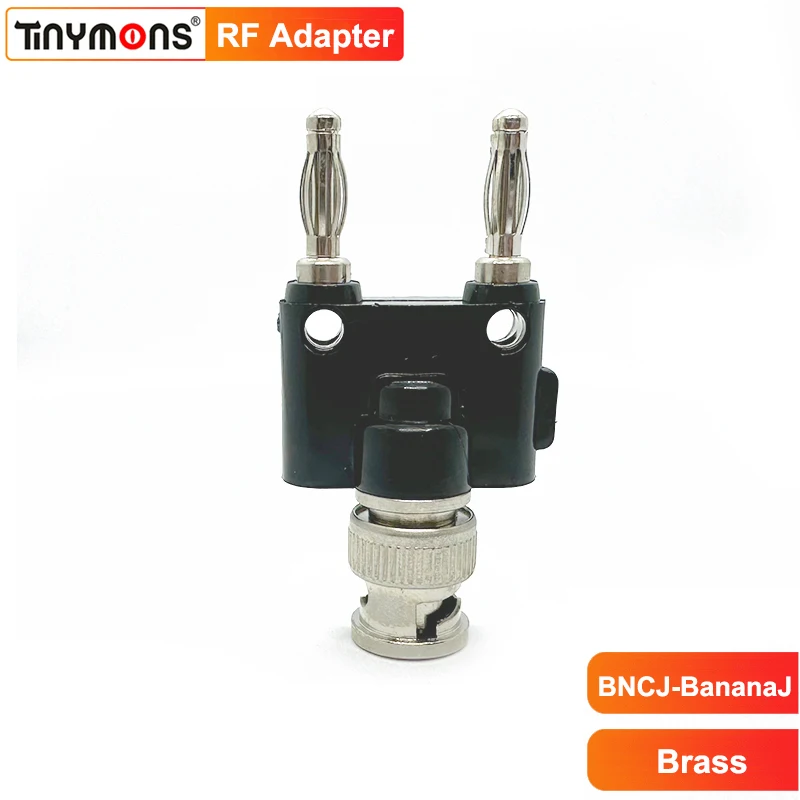 BNC Male to 2X 4mm Dual Banana Male Socket Binding Post RF Coax Coaxial Splitter for CCTV
