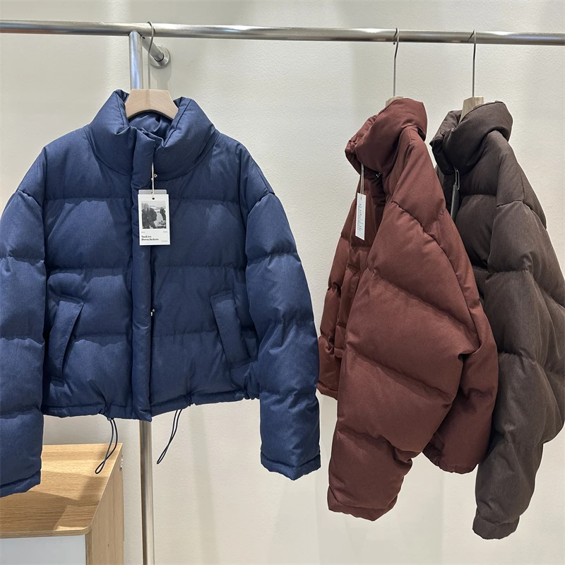 

2025 winter new women's high collar thick warm short versatile down jacket y2k high quality fashion casual loose bread coat