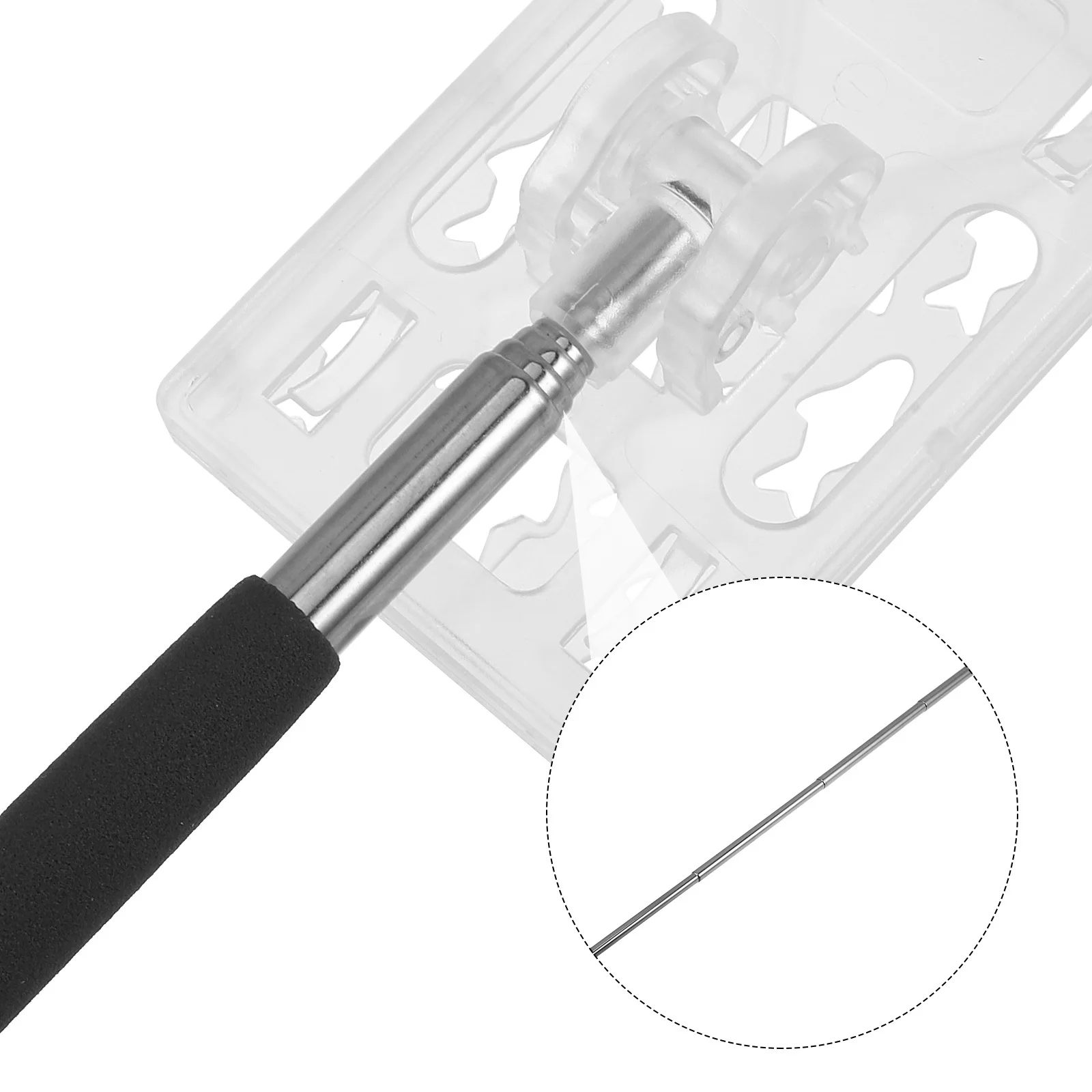 Telescopic Card Holder Door Opening Parking Payment Rod Compact Transparent Plastic Durable Secure Versatile Use Fits