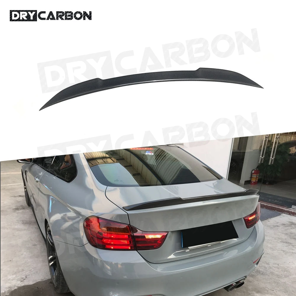 

Dry Carbon Fiber Rear Spoiler Trunk Wings For BMW 4 Series F82 M4 Coupe 2014 2015 2016 2017 C Style Rear Roof Spoiler Body Kits