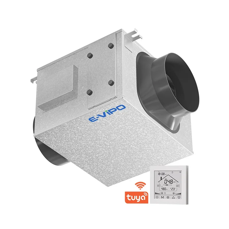 

Home Ventilation System One Way Flow Fresh Air Ventilation Negative Pressure Basement Ceiling Mounted Heat Exchanger Ventilation