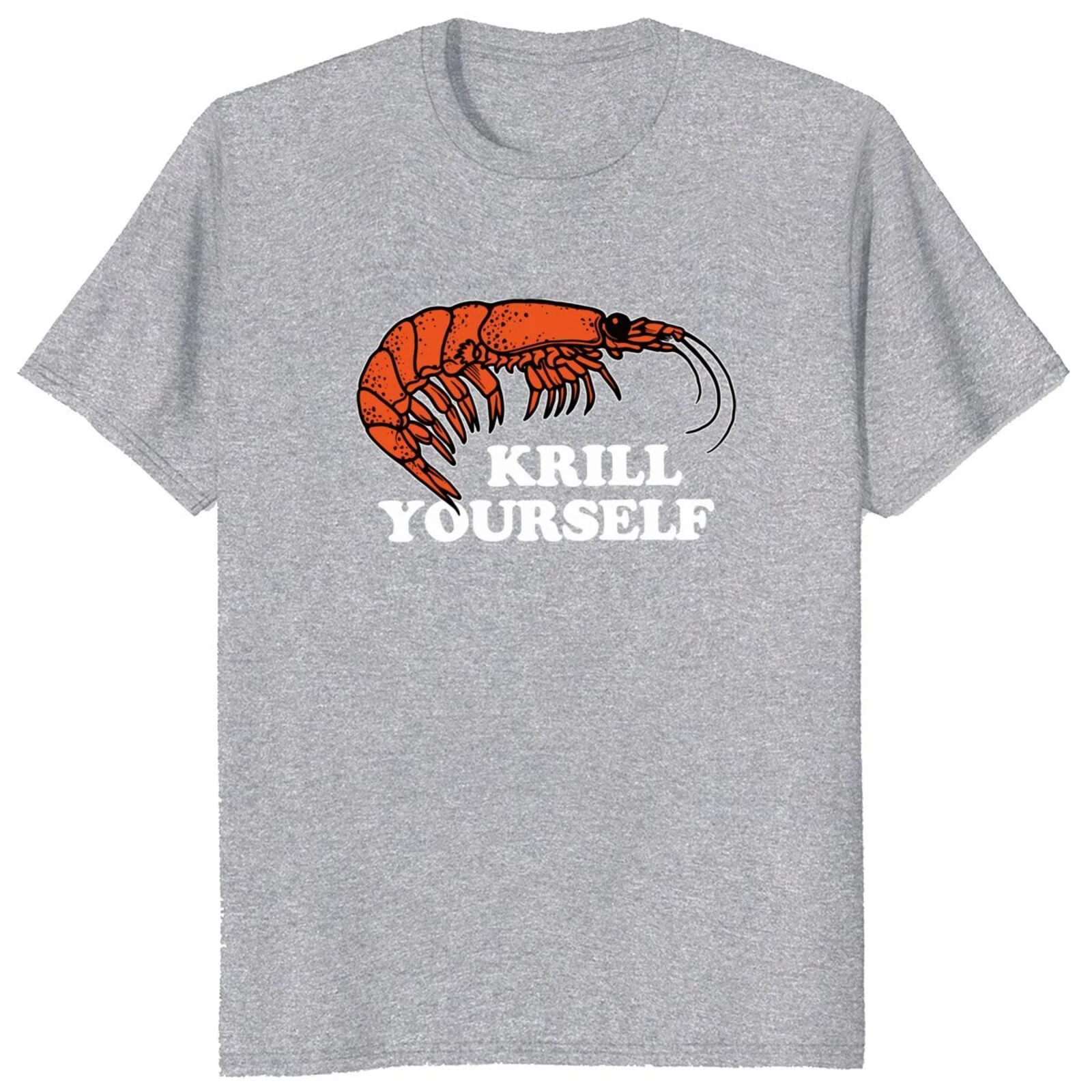 100% Cotton Summer Unisex Soft Tee Tops EU Size Krill Yourself T Shirt Retro Humor Slang Gift Y2k Graphic T-shirts men clothing