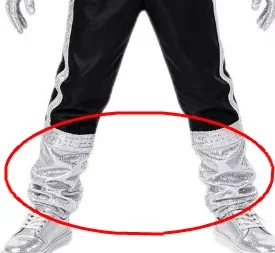 1Pair Shimmering White Sequin Leg Sleeves Sparkly Stretchy Performance Leg Warmers for Dance Rave Stage